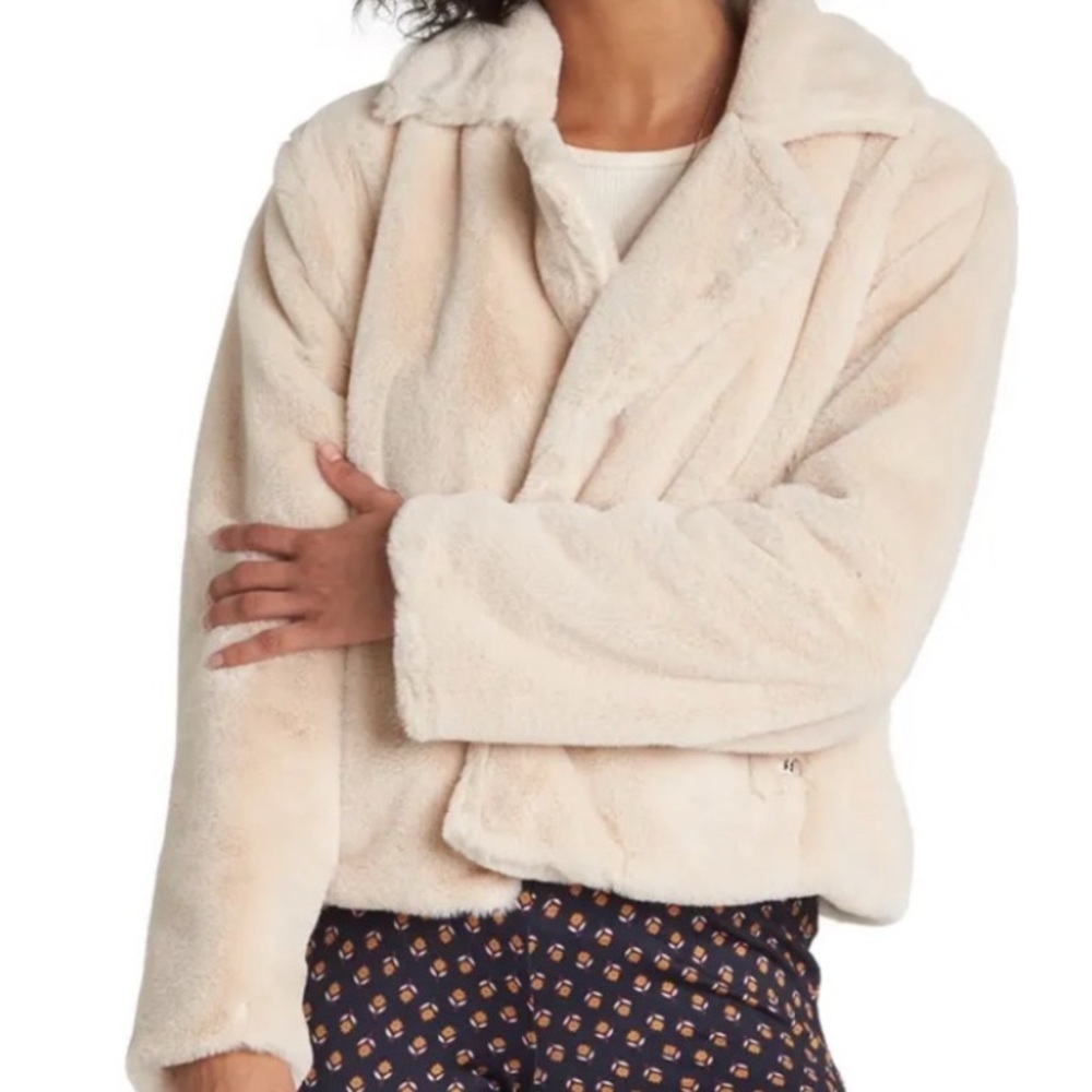 -Billabong Moon Riser Faux Fur Jacket - Small